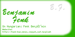 benjamin fenk business card